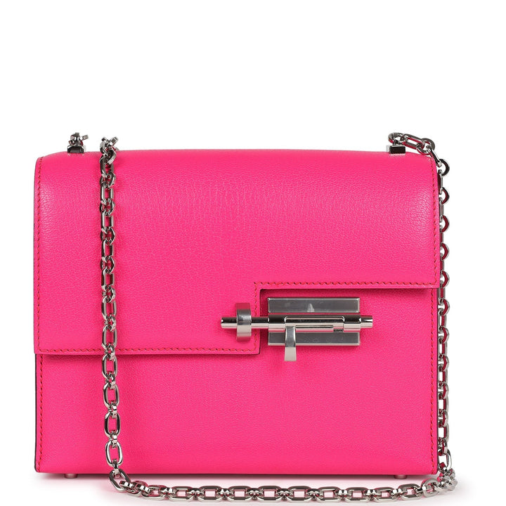 Hermes Mini Verrou Chaine Bag Rose Pop Chevre Chamkila Palladium Hardware