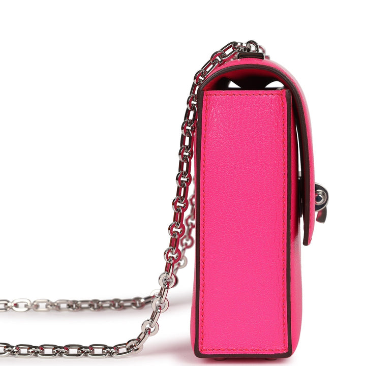 Hermes Mini Verrou Chaine Bag Rose Pop Chevre Chamkila Palladium Hardware