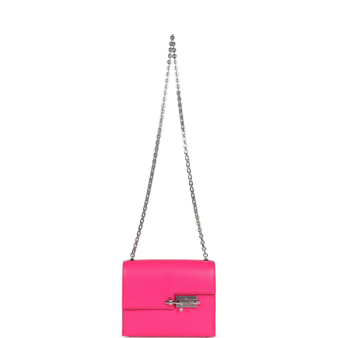 Hermes Mini Verrou Chaine Bag Rose Pop Chevre Chamkila Palladium Hardware