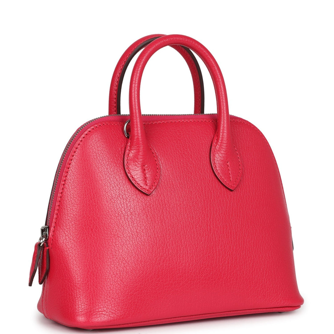 Hermes Mini 1923 Bolide Rose Extreme Chevre Chamkila Palladium Hardware