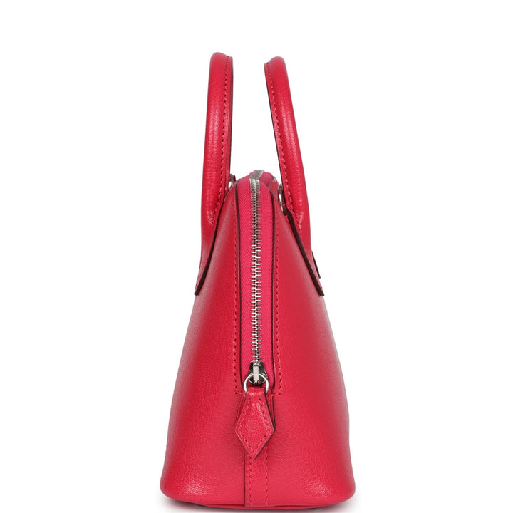 Hermes Mini 1923 Bolide Rose Extreme Chevre Chamkila Palladium Hardware