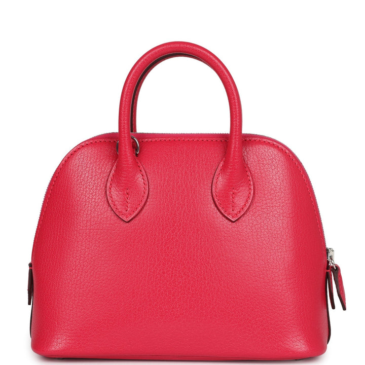 Hermes Mini 1923 Bolide Rose Extreme Chevre Chamkila Palladium Hardware