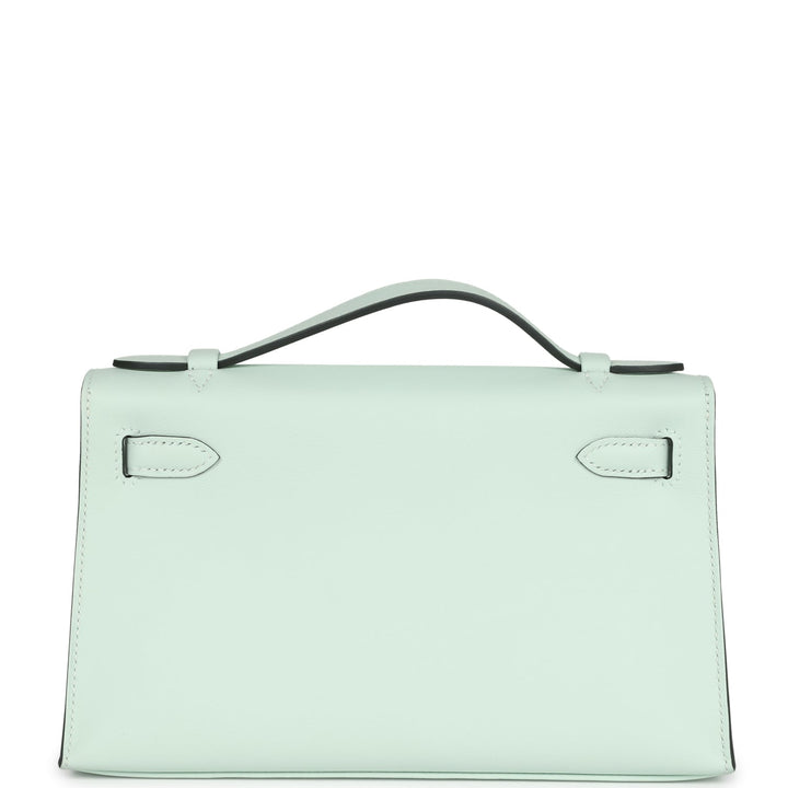 Hermes Kelly Pochette Vert PepperNew  Swift Palladium Hardware