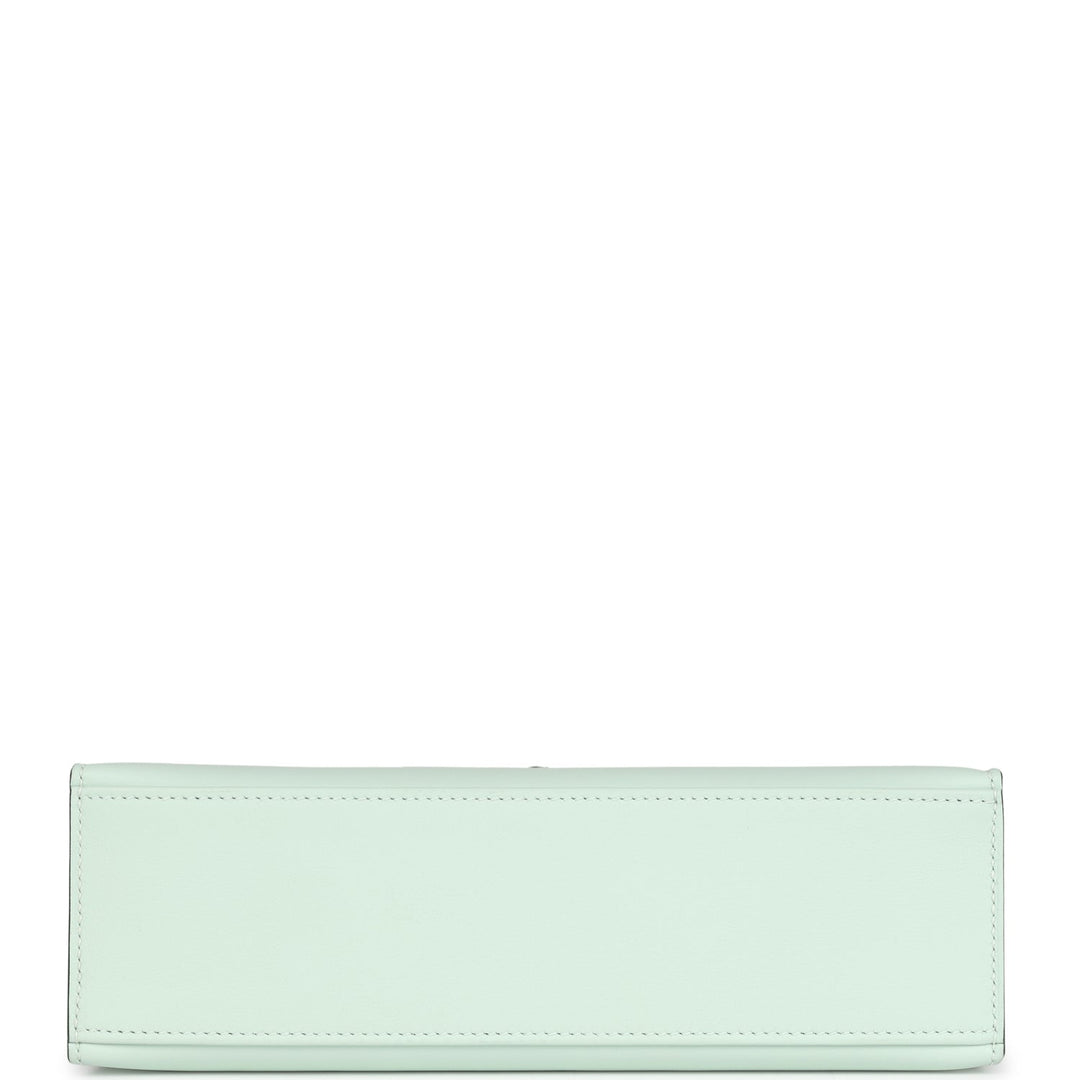 Hermes Kelly Pochette Vert PepperNew  Swift Palladium Hardware