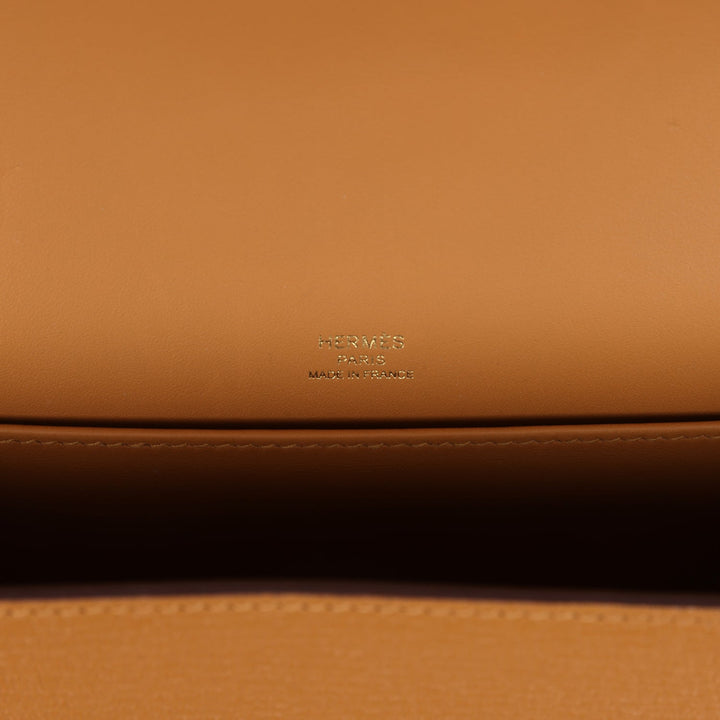 Hermes Geta Caramel Chevre Mysore Gold Hardware