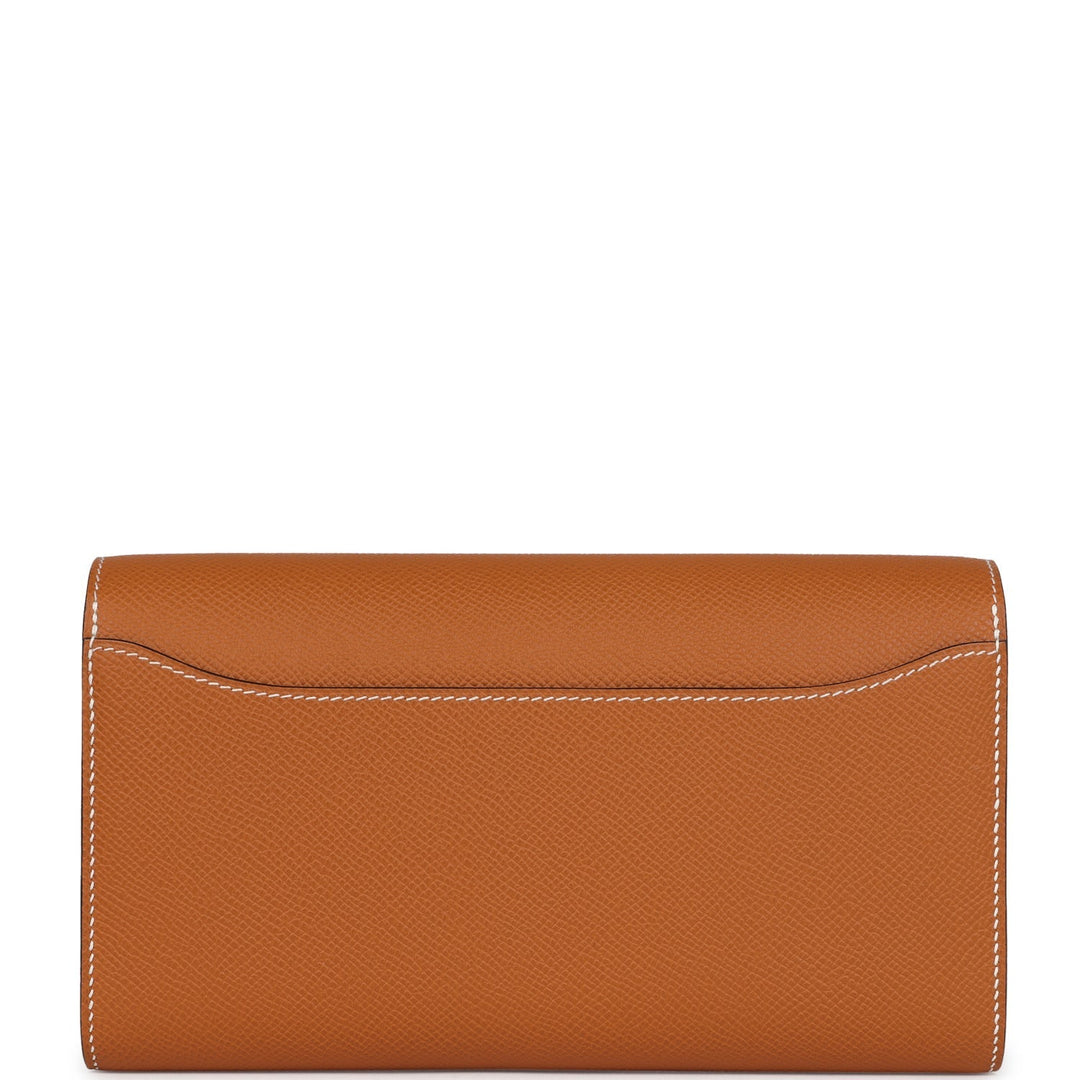 Hermes Constance To Go Wallet Toffee Epsom Palladium Hardware