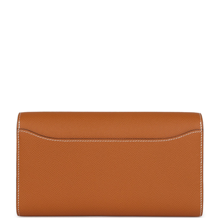 Hermes Constance To Go Wallet Toffee Epsom Palladium Hardware