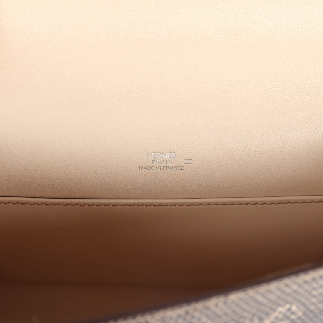 Hermes Kelly Pochette Desert Varanus Salvator Lizard Palladium Hardware