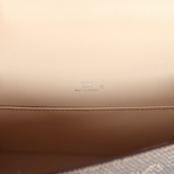 Hermes Kelly Pochette Desert Varanus Salvator Lizard Palladium Hardware