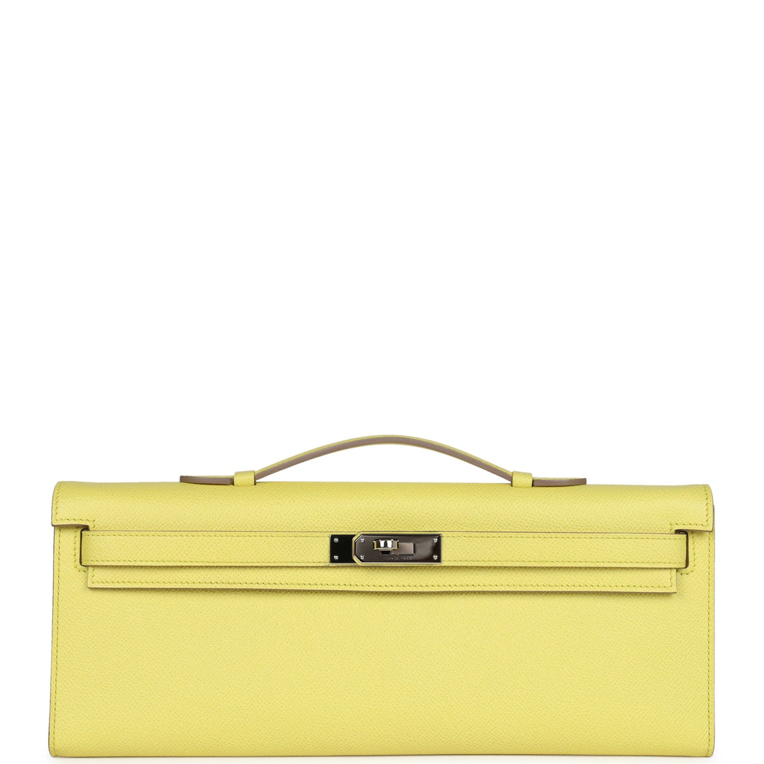 Hermes Kelly Cut Soufre Epsom Palladium Hardware