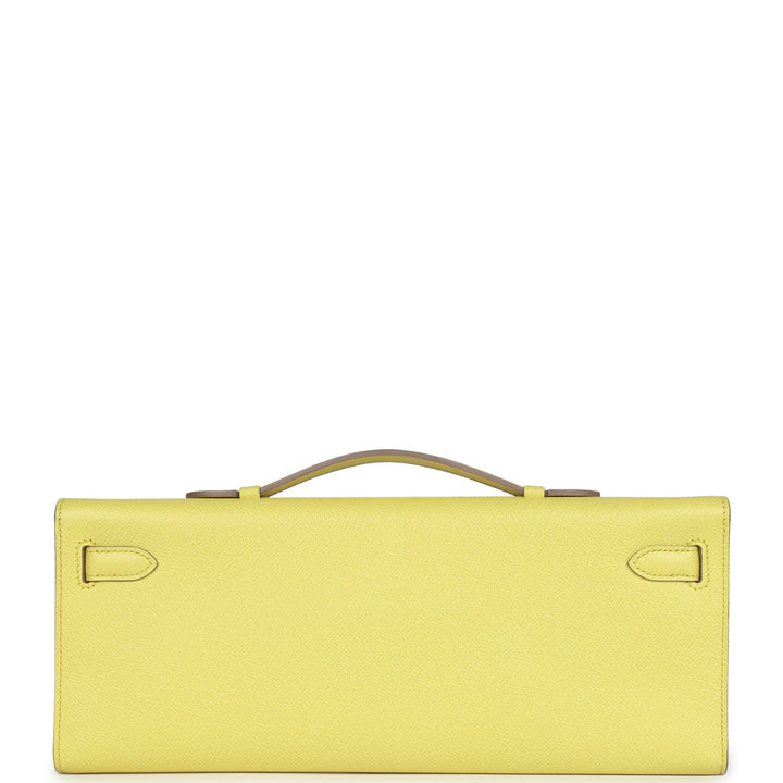 Hermes Kelly Cut Soufre Epsom Palladium Hardware