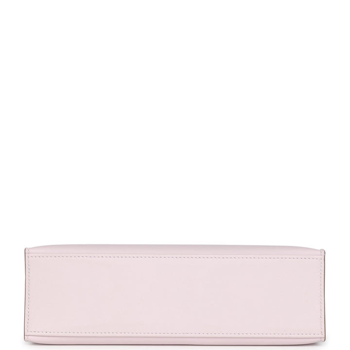 Hermes Kelly Pochette Mauve Pale Swift Palladium Hardware