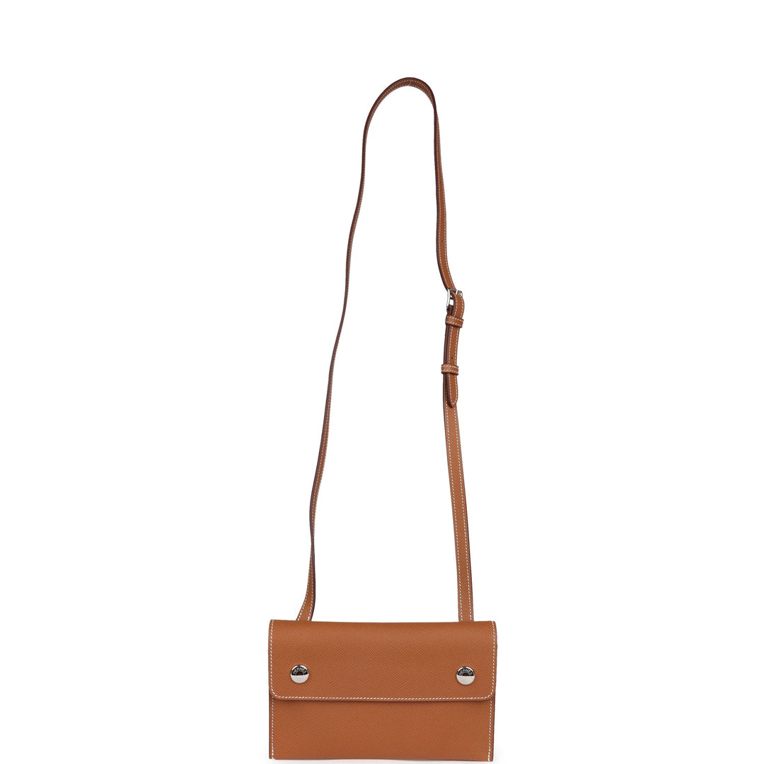 Hermes Hermesnap Wallet Gold Epsom Palladium Hardware