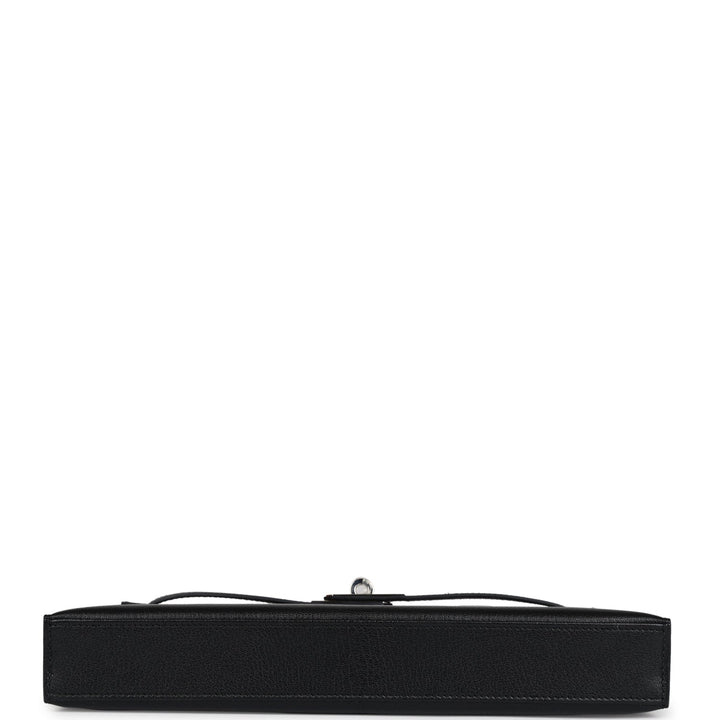 Hermes Kelly Elan Black Chevre Chamkila Palladium Hardware