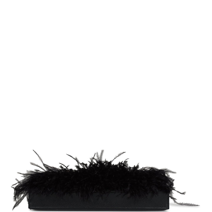 Hermes Kelly Elan Foile Chevre Chamkila and Ostrich Feather Palladium Hardware