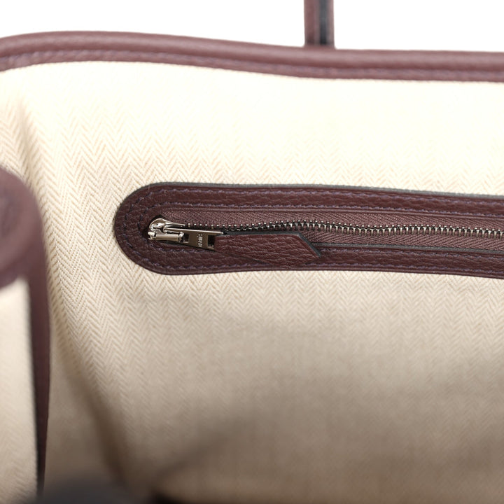 Hermes Garden Party 30 Rouge Sellier Negonda Palladium Hardware