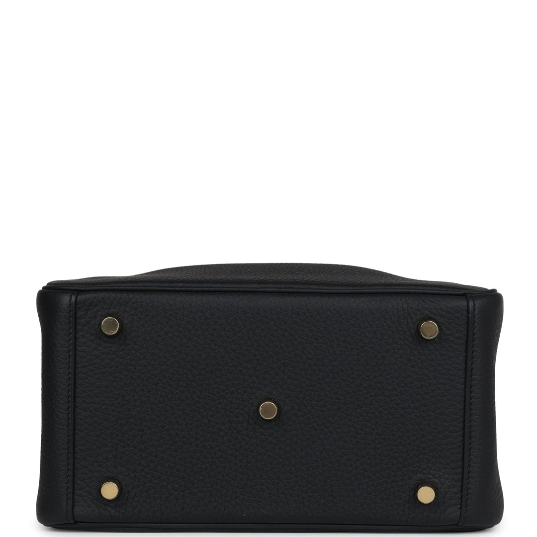 Hermes Lindy 26 Black Clemence Gold Hardware