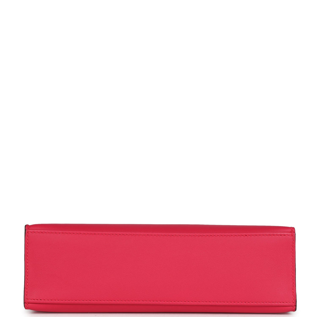 Hermes Kelly Pochette Rose Extreme Swift Palladium Hardware