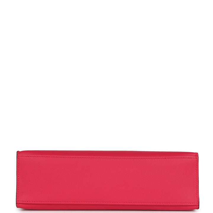 Hermes Kelly Pochette Rose Extreme Swift Palladium Hardware