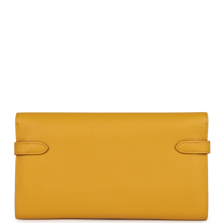 Hermes Kelly Long Wallet Jaune Ambre Epsom Gold Hardware
