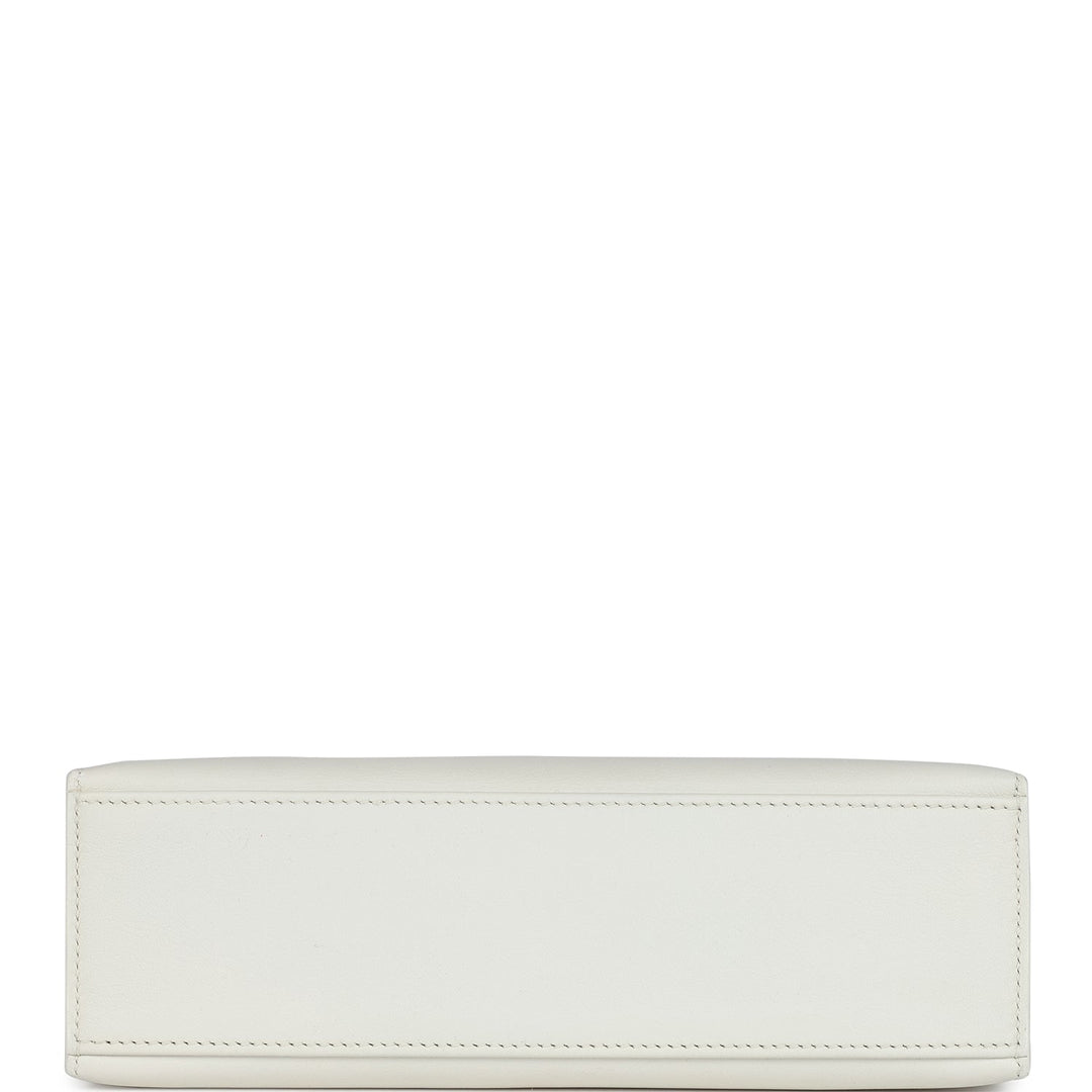 Hermes Kelly Pochette White Swift Gold Hardware
