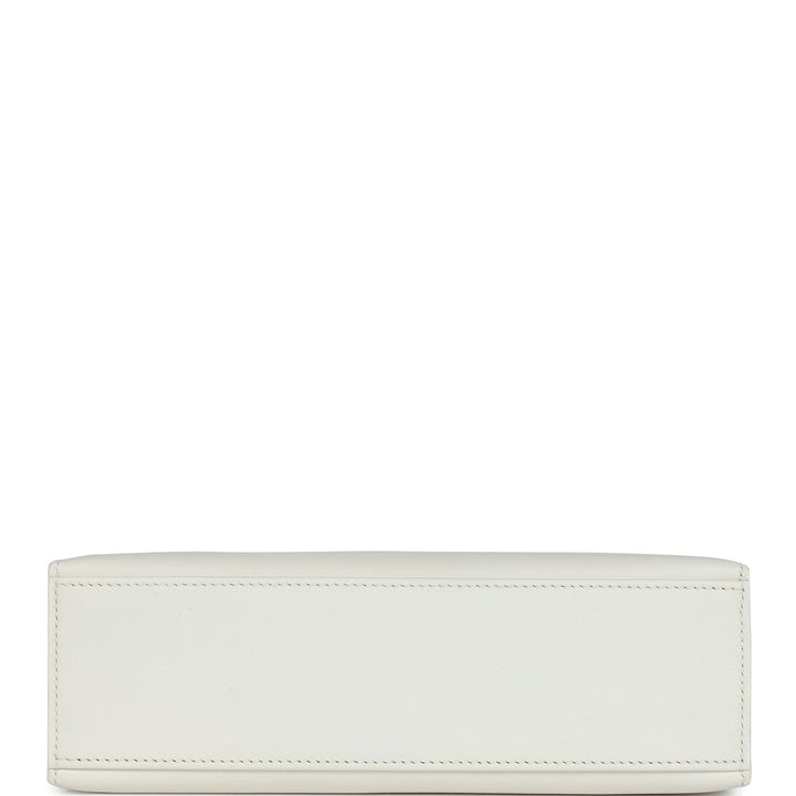 Hermes Kelly Pochette White Swift Gold Hardware