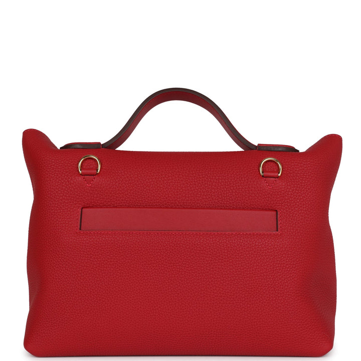 Hermes 24/24 29 Rouge Vif Taurillon Maurice and Rouve Piment Swift Gold Hardware