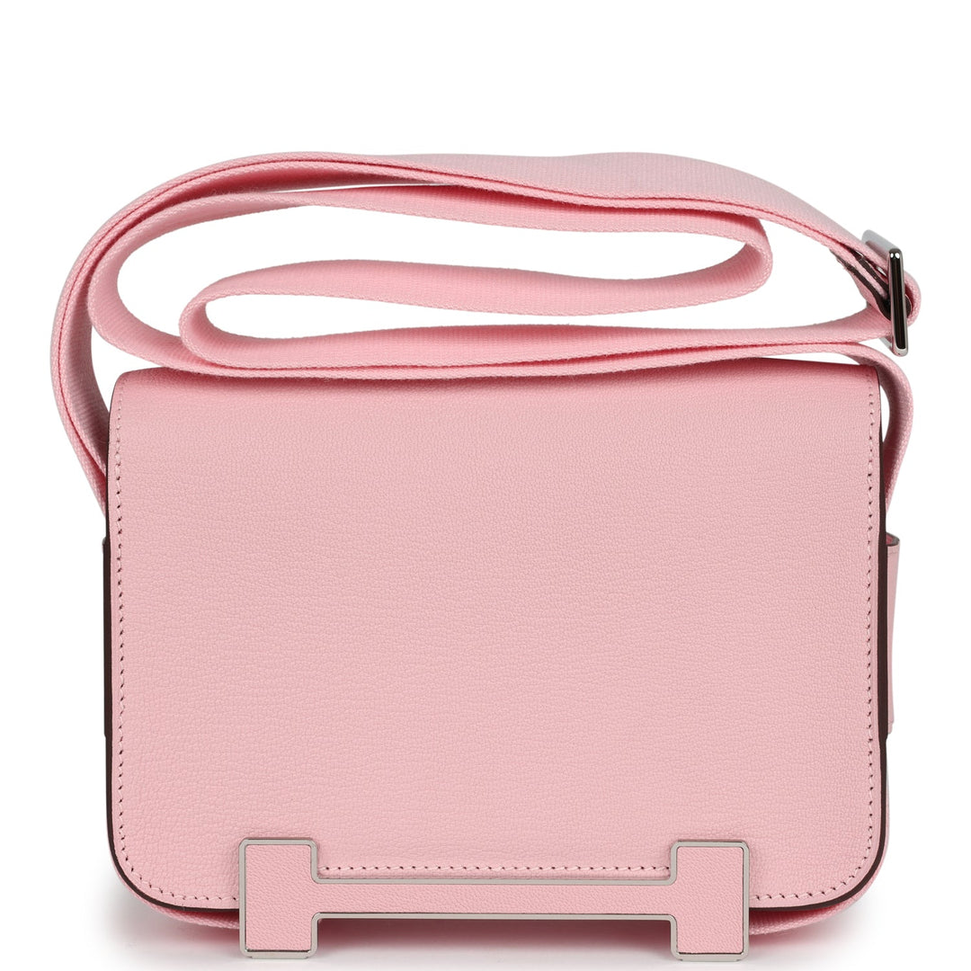 Hermes Geta Rose Sakura Verso Chevre Mysore Palladium Hardware
