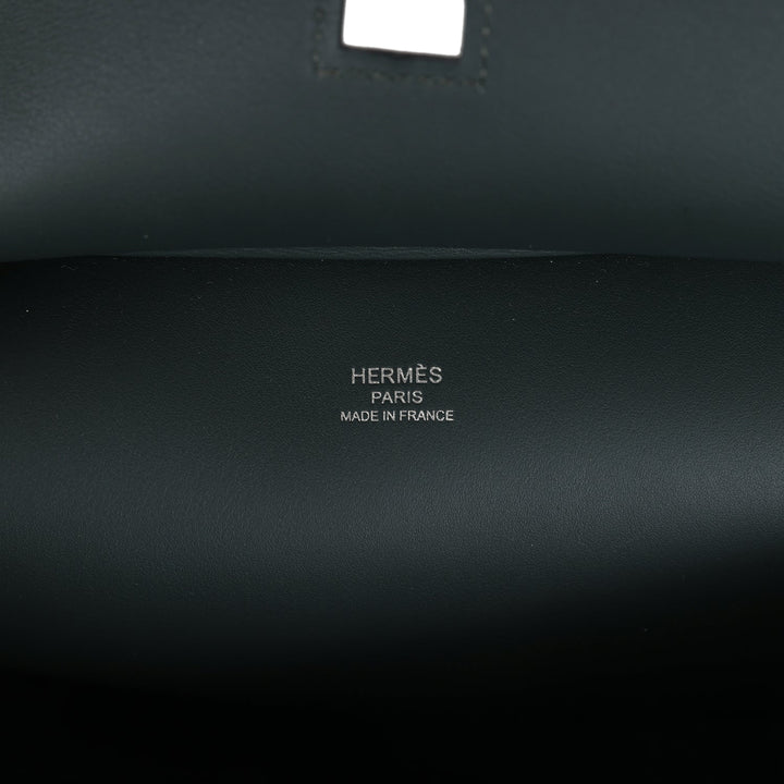 Hermes Mini Jypsiere Vert Fonce Swift Palladium Hardware