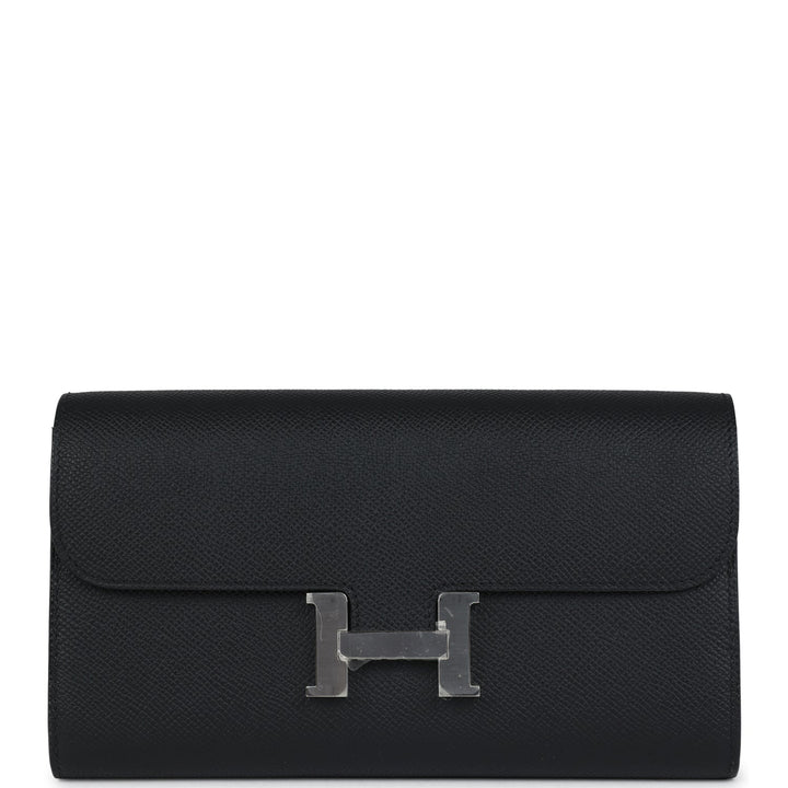 Hermes Constance Wallet To Go Black Epsom Palladium Hardware