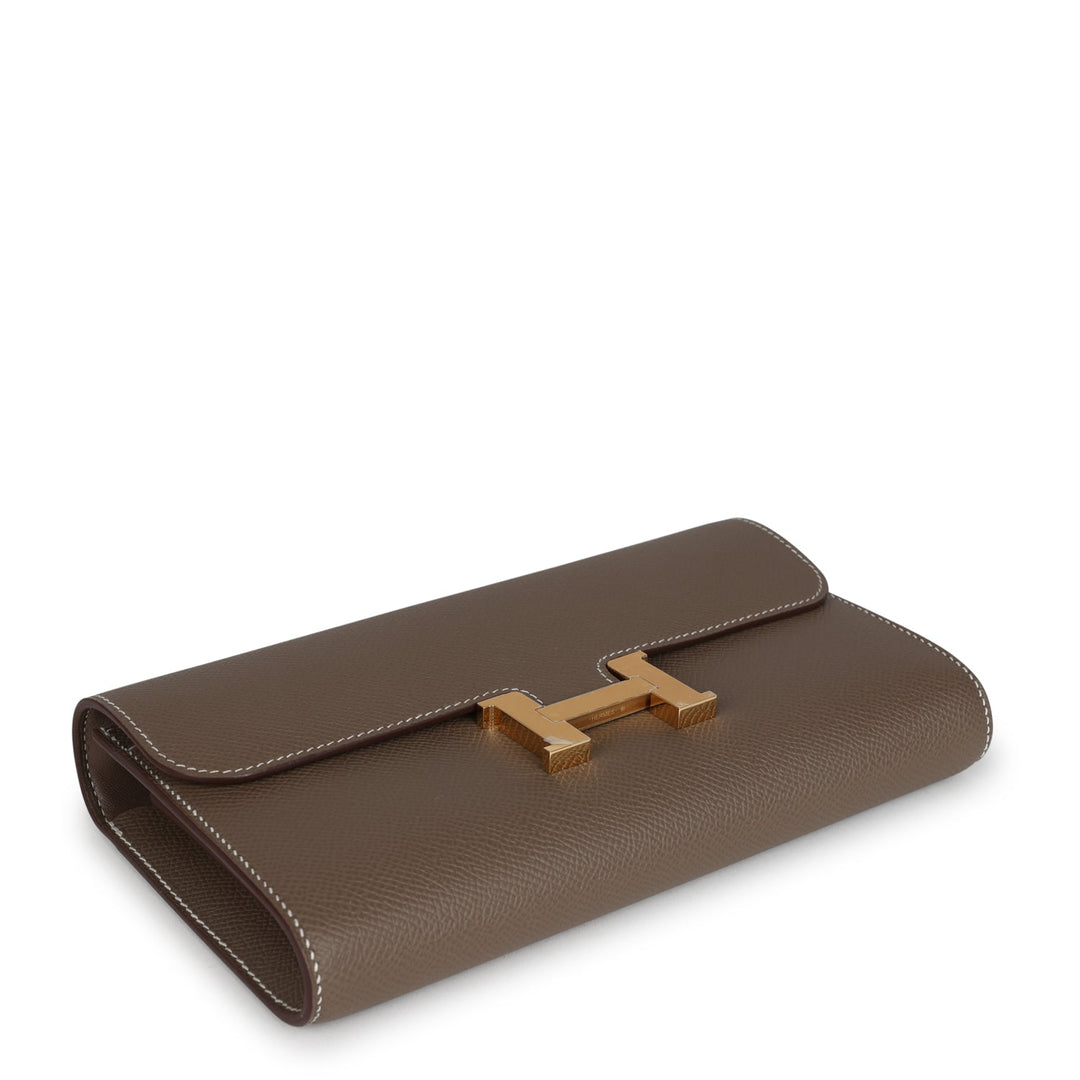 Hermes Constance Wallet To Go Etoupe Epsom Gold Hardware