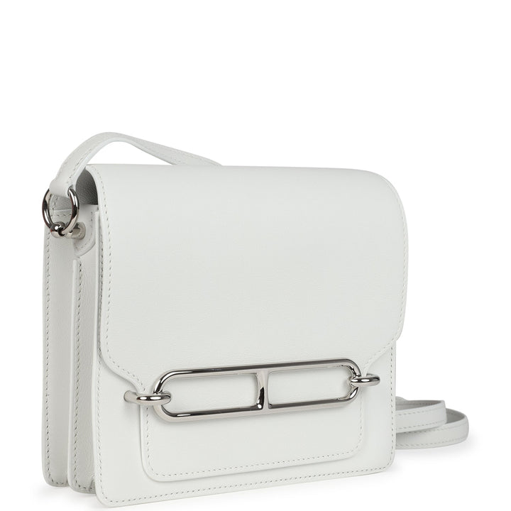 Hermes Mini Roulis White Evercolor Palladium Hardware