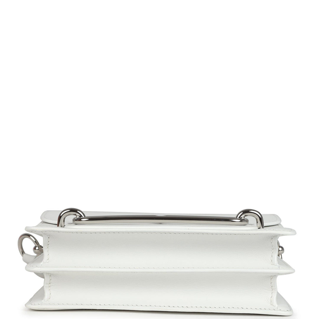 Hermes Mini Roulis White Evercolor Palladium Hardware