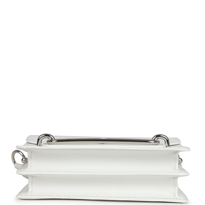 Hermes Mini Roulis White Evercolor Palladium Hardware