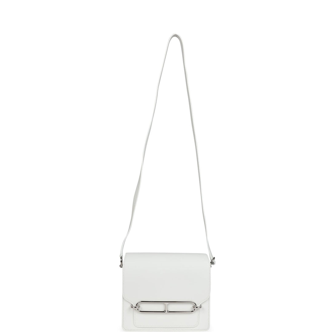 Hermes Mini Roulis White Evercolor Palladium Hardware
