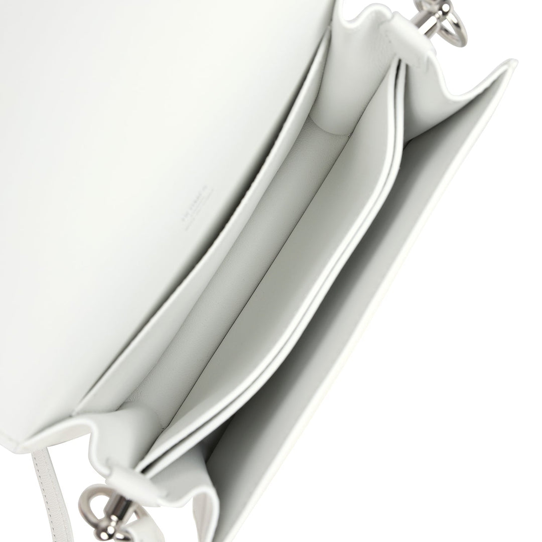 Hermes Mini Roulis White Evercolor Palladium Hardware