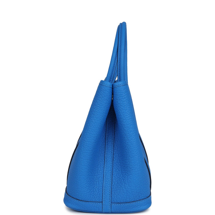 Hermes Garden Party 30 Bleu Hydra Negonda Palladium Hardware