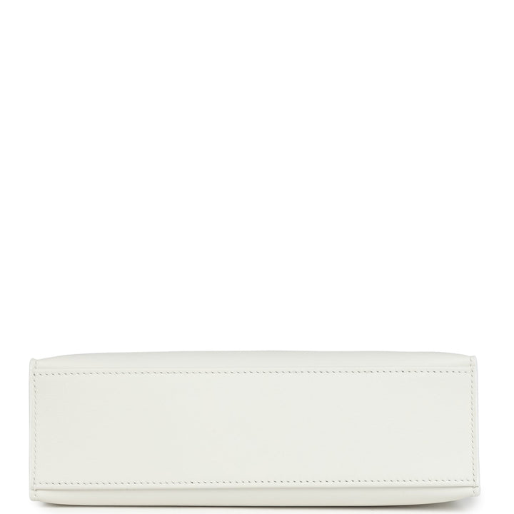 Hermes Kelly Pochette White Swift Gold Hardware