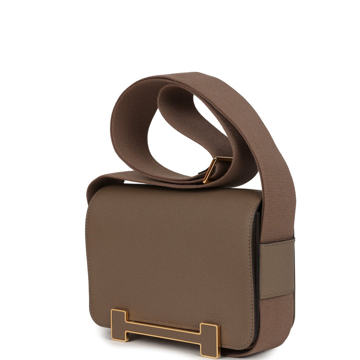 Hermes Geta Etoupe Chevre Mysore Gold Hardware