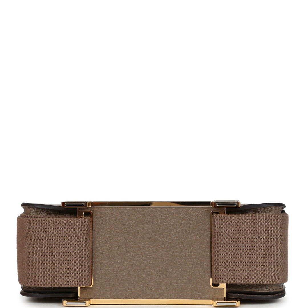 Hermes Geta Etoupe Chevre Mysore Gold Hardware