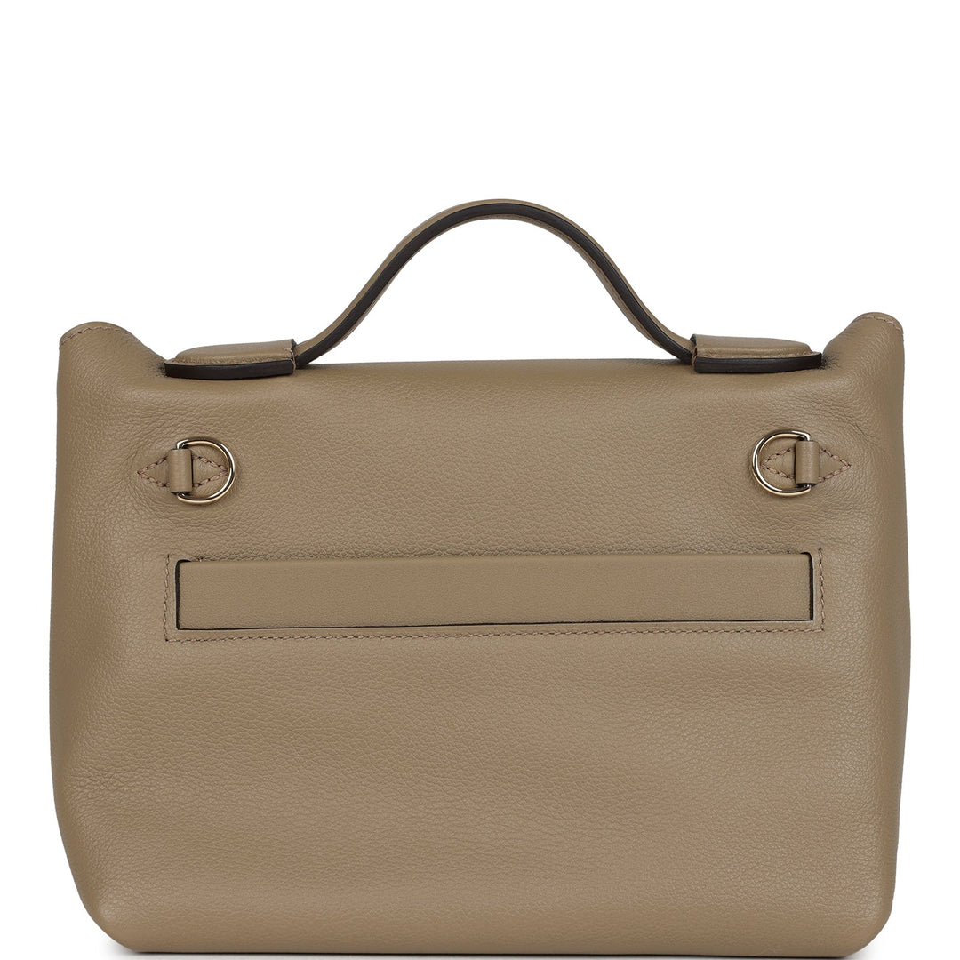 Hermes Mini 24/24 Beige Marfa Verso Evercolor and Swift Permabrass Hardware