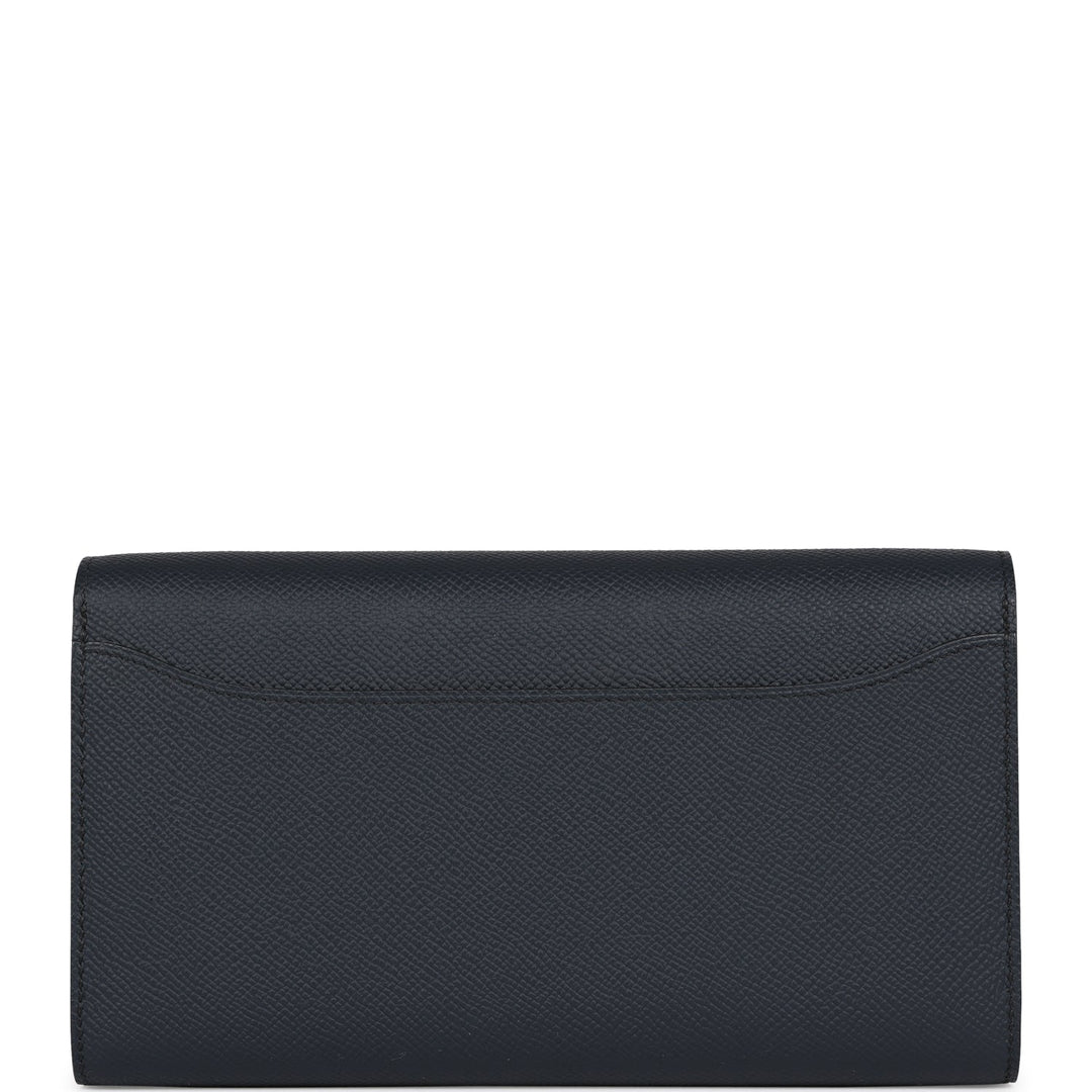 Top quality Hermes Constance To Go Wallet Bleu Indigo Epsom Gold Hardware