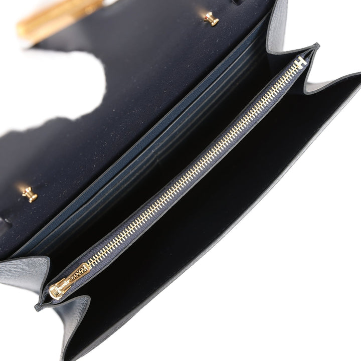 Top quality Hermes Constance To Go Wallet Bleu Indigo Epsom Gold Hardware