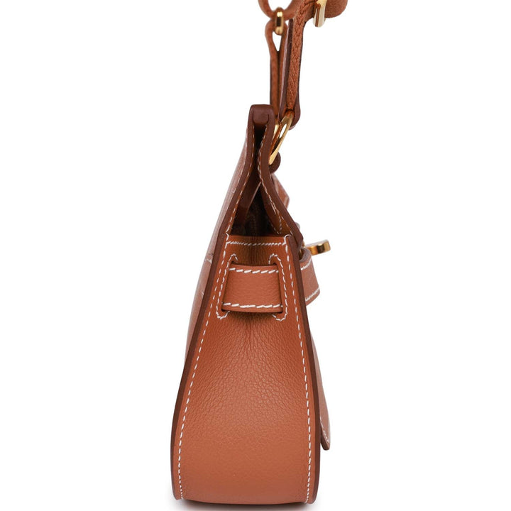 Top quality Hermes Jypsiere Mini Gold Evercolor Gold Hardware
