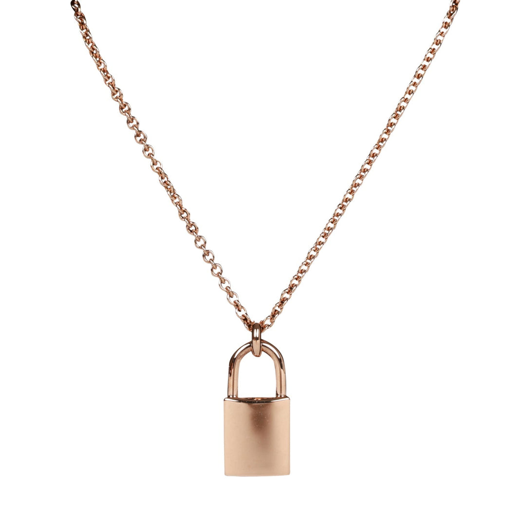Top quality Hermes 18k Rose Gold Amulettes Cadenas Pendant Necklace