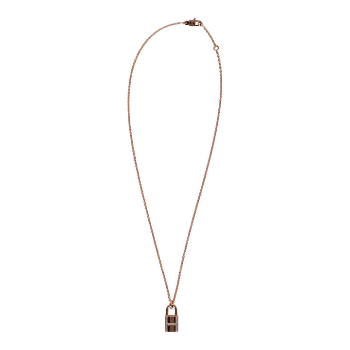 Top quality Hermes 18k Rose Gold Amulettes Cadenas Pendant Necklace