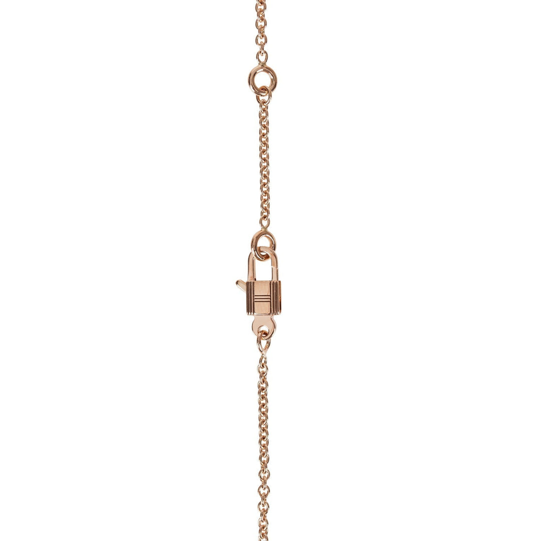 Top quality Hermes 18k Rose Gold Diamond Pave Birkin Pendant Necklace
