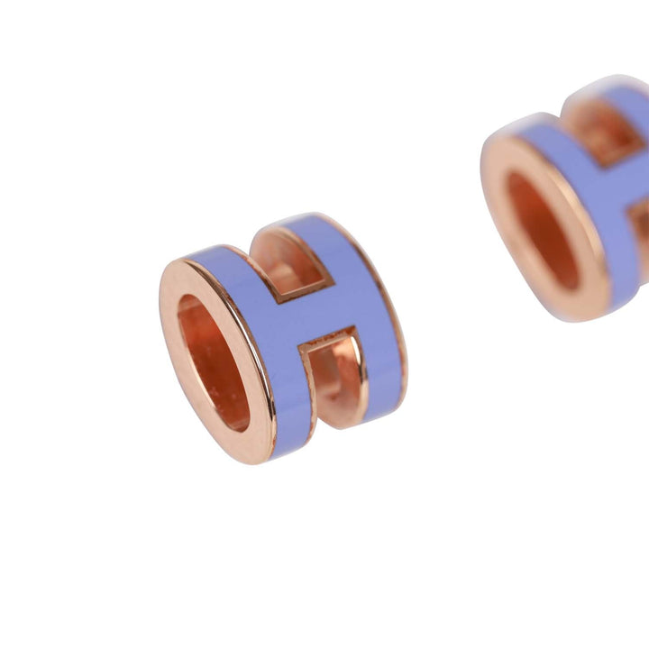 Top quality Hermes Lilac Enamel Mini Pop H Earrings