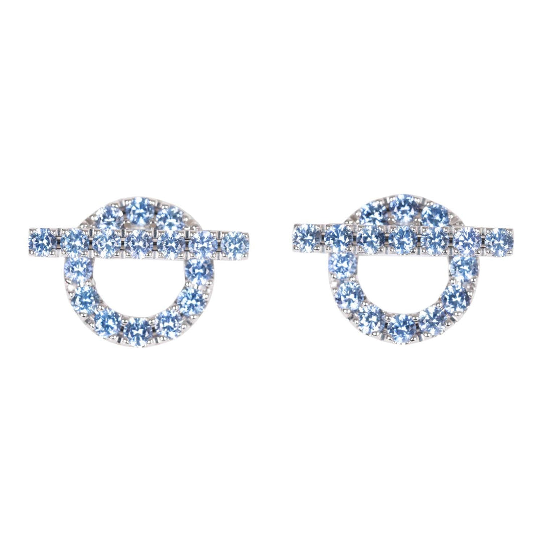 Top quality Hermes 18k Sapphire Finesse Earrings White Gold