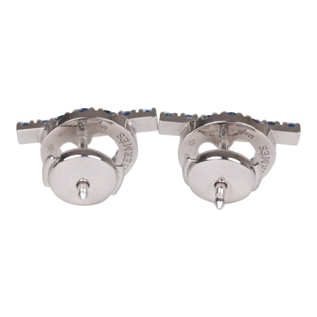Top quality Hermes 18k Sapphire Finesse Earrings White Gold